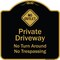 Signmission Designer Series-No Turn Around Or Trespassing With No Outlet Symbol, 18" H, BG-1818-9945 A-DES-BG-1818-9945 - alternate 1